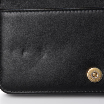 Chanel Aged Calfskin Quilted Gabrielle Wallet On Chain WOC Beige Black 11 of 13