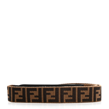 Fendi Ribbon Vitello Century FF 1974 Flat Studded Strap You Fango Marrone Ebano 2 of 4