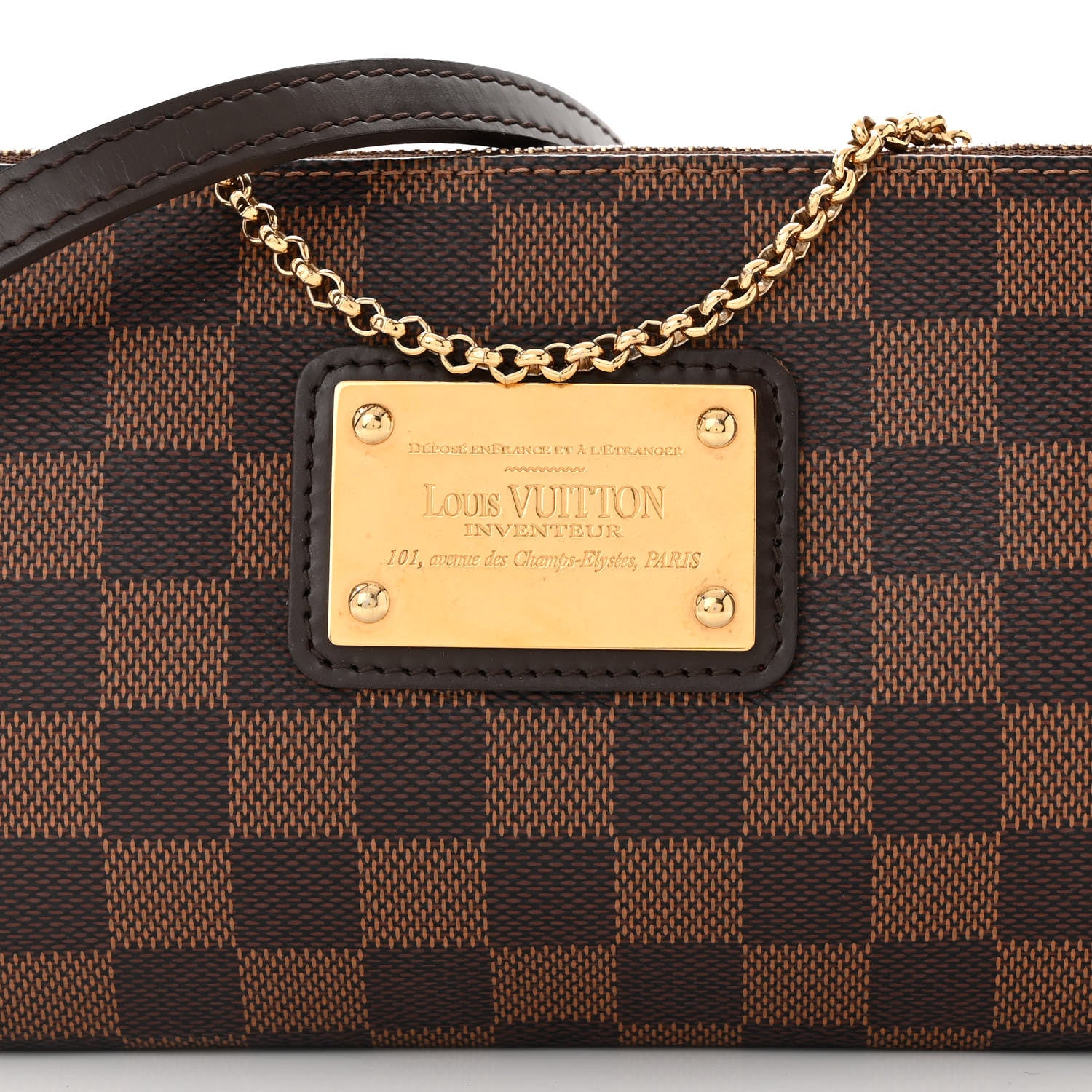 Louis Vuitton Damier Ebene Eva Clutch 7 of 9