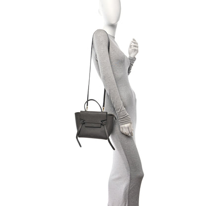 Celine Grained Calfskin Nano Belt Bag Grey 2 of 14