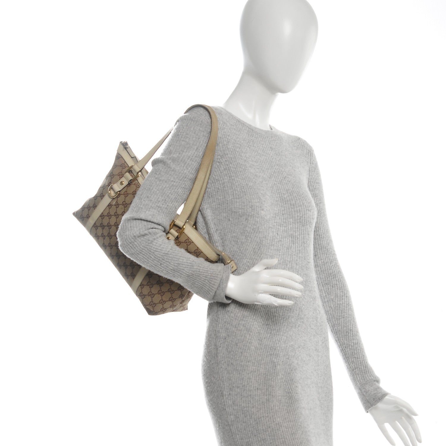 Gucci Monogram Medium Abbey Tote Off White 2 of 8