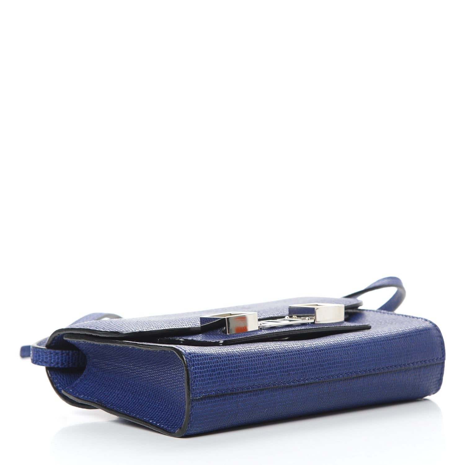 Proenza Schouler Calfskin Lizard Embossed PS11 Wallet With Strap Sapphire 4 of 11