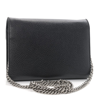 Gucci Calfskin Mini Dionysus Chain Wallet Black 3 of 14