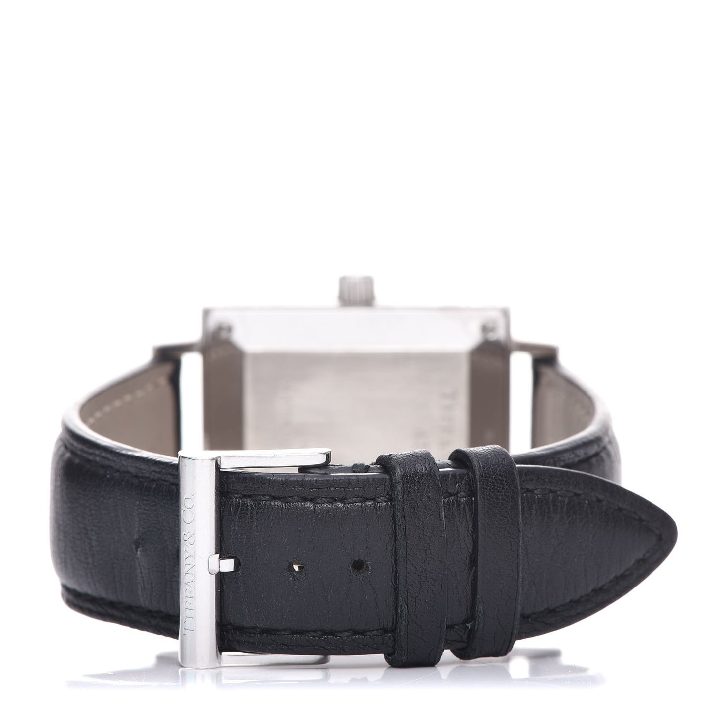 Sterling Silver Calfskin 34mm Atlas Square Automatic Watch
