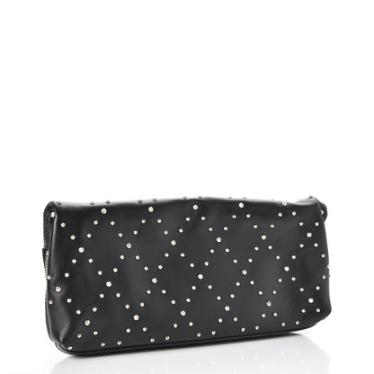 Alexander McQueen Calfskin Studded Padlock Skull Clutch Black 3 of 7