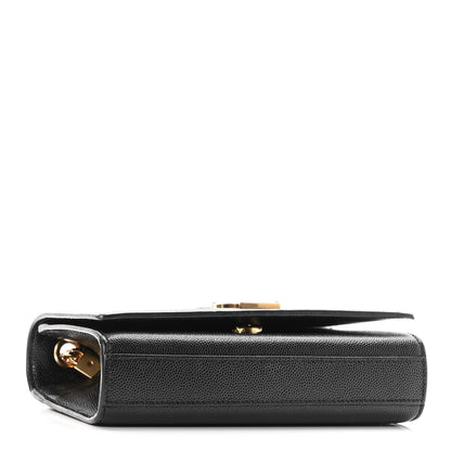 Saint Laurent Grain De Poudre Small Monogram Kate Satchel Black 3 of 9