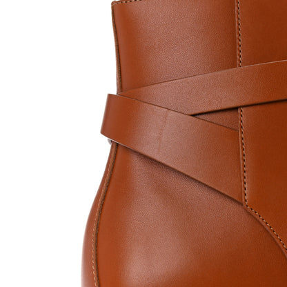 Hermes Calfskin Neo Low Boots 38.5 Natural 15 of 17