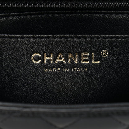 Chanel Lambskin Quilted Mini Top Handle Rectangular Flap Black 6 of 9