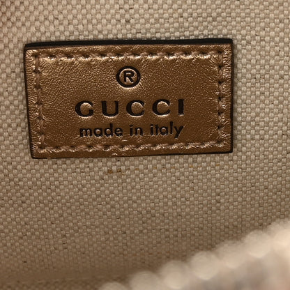 Gucci Metallic Sakai Be Green Calfskin Diagonal Stitched Small Blondie Shoulder Bag Golden Beige 6 of 9