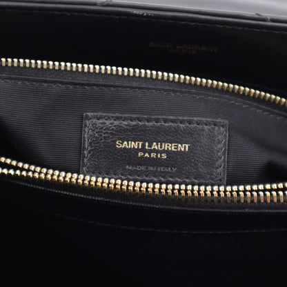 Saint Laurent Calfskin Y Quilted Monogram Medium Loulou Chain Satchel Black 7 of 11