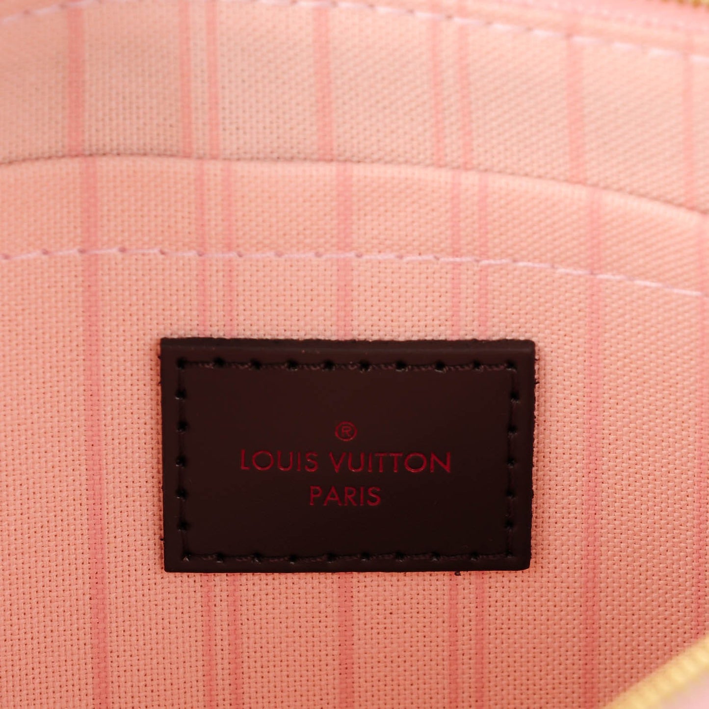 Damier Ebene Neverfull MM GM Pochette Rose Ballerine