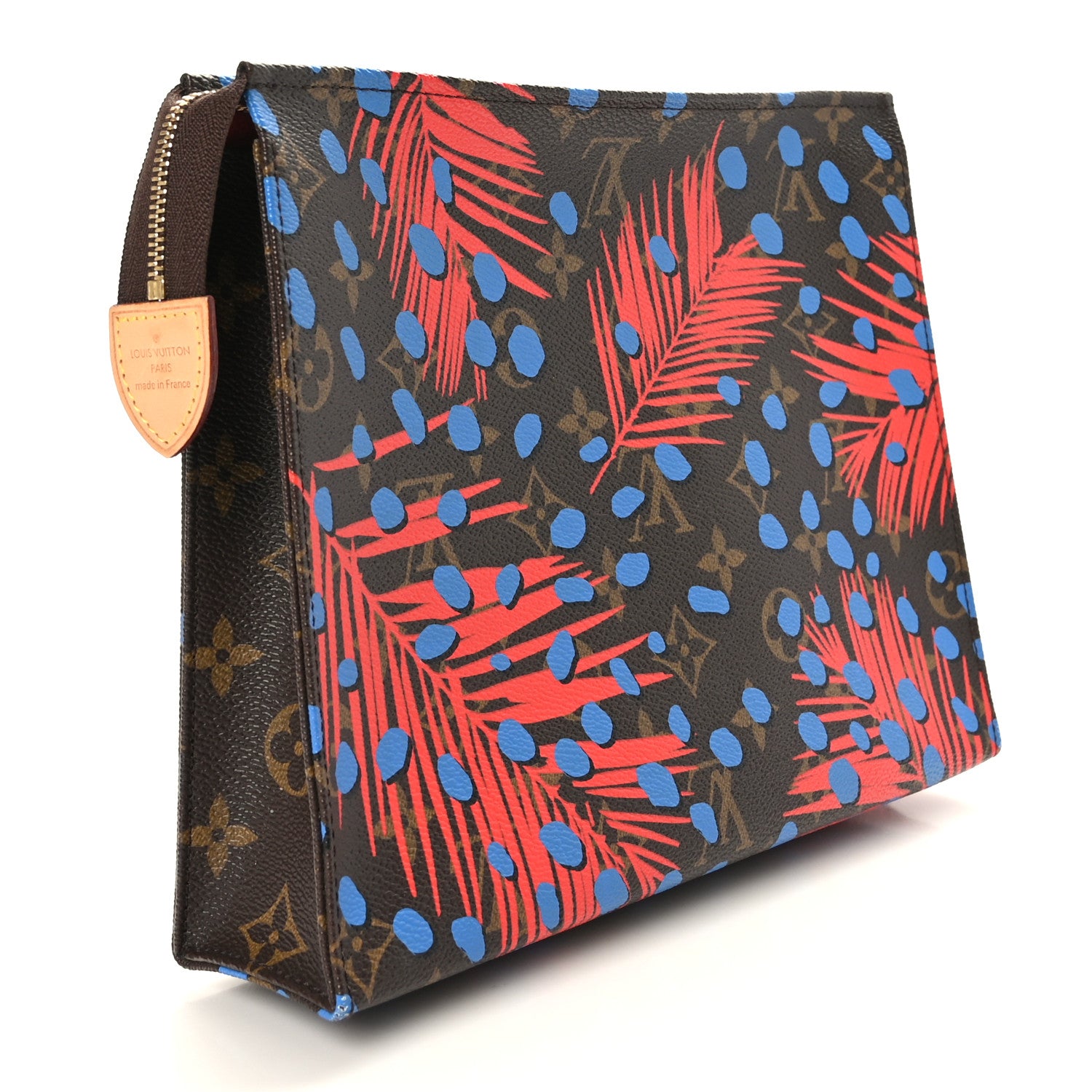 Louis Vuitton Monogram Jungle Dots Toiletry Pouch 26 Coquelicot Denim 3 of 9