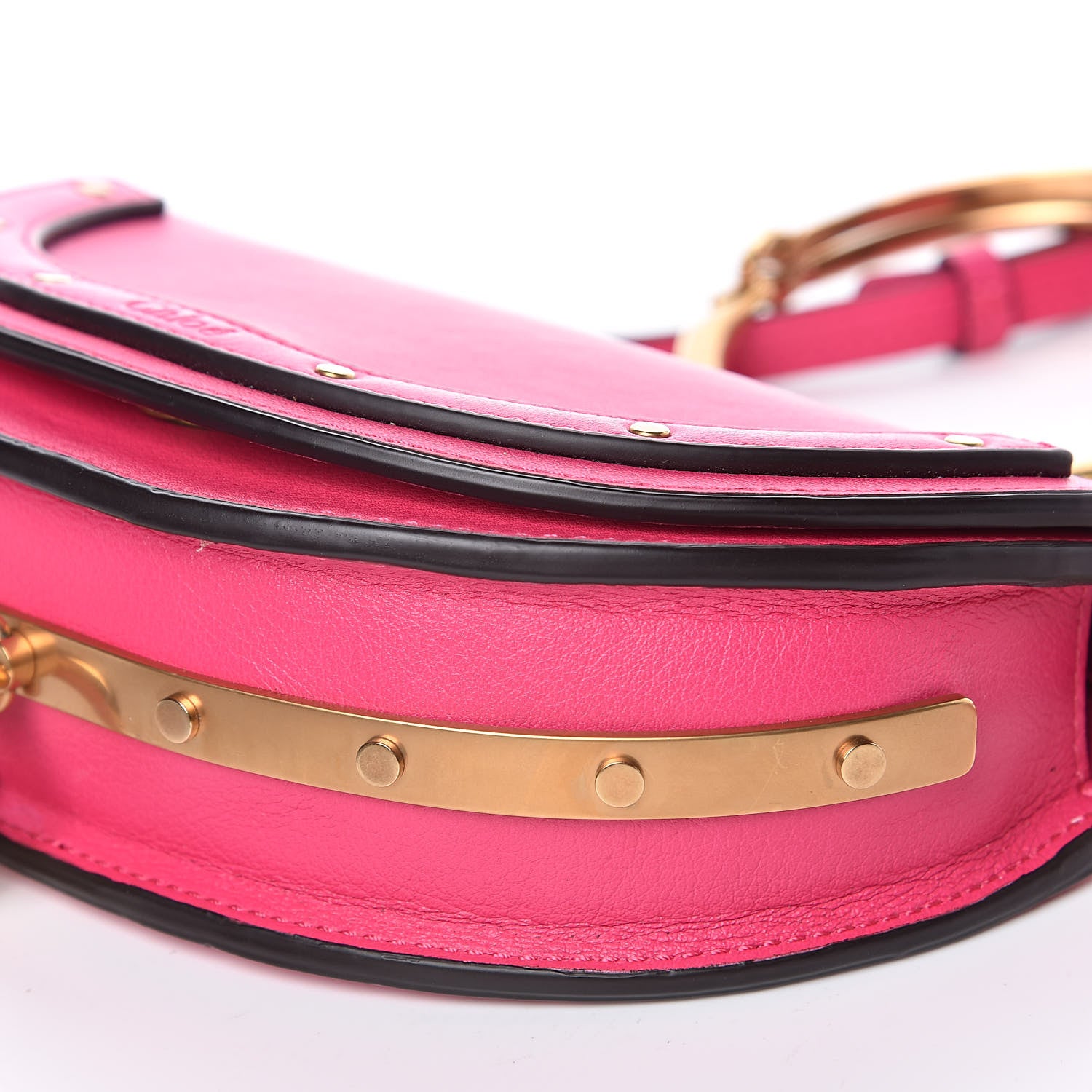 Chloe Calfskin Small Nile Bracelet Minaudiere Bag Fuchsia Rose 10 of 11