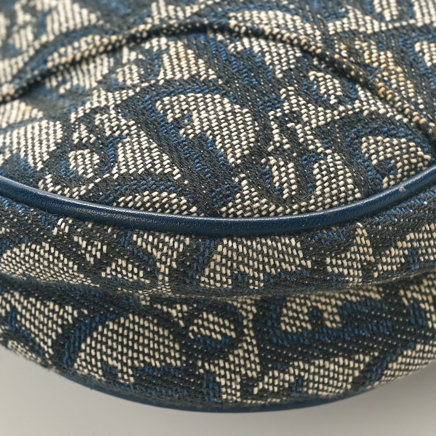 Christian Dior Monogram Mini Saddle Pochette Navy 9 of 9