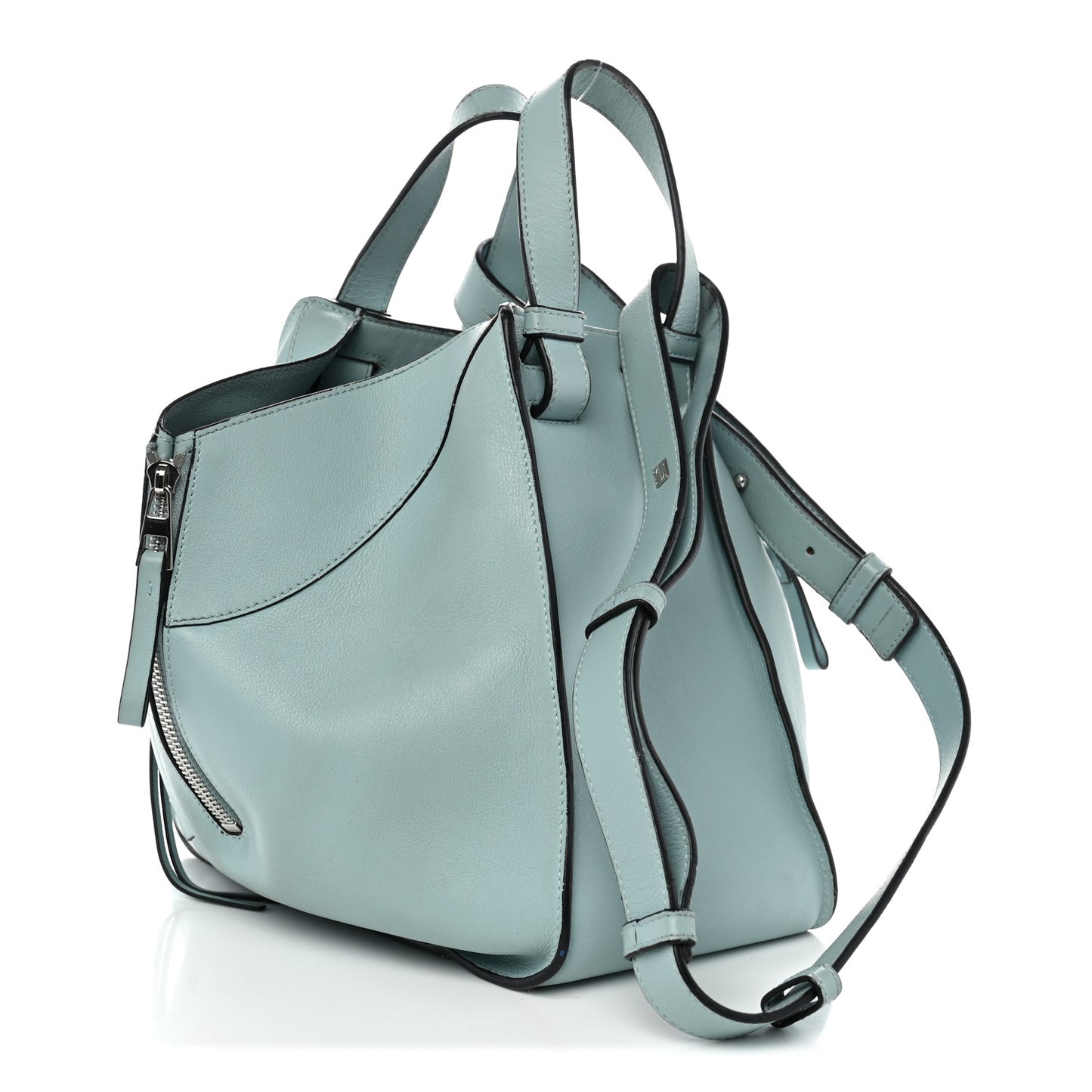 Calfskin Small Hammock Shoulder Bag Aqua