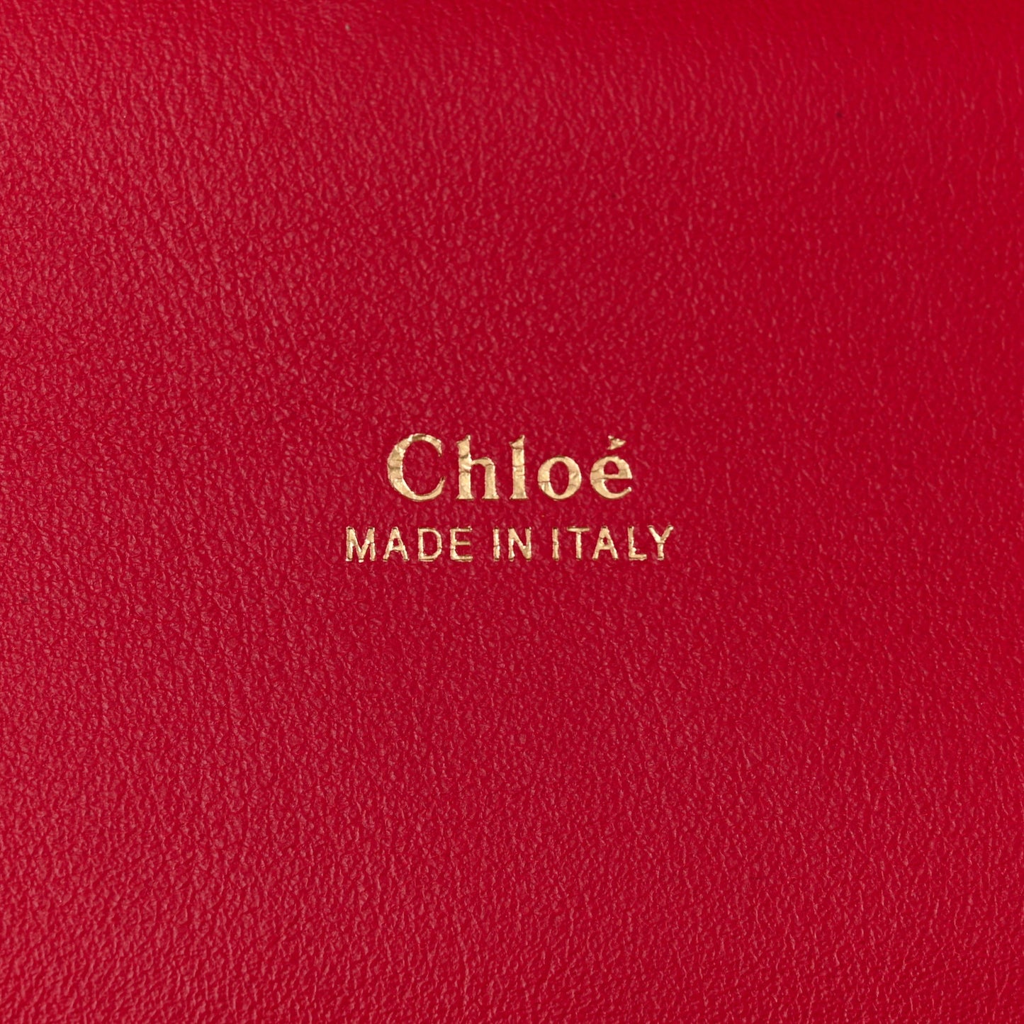 Calfskin Crocodile Embossed Aby Chain Shoulder Bag Brick Red