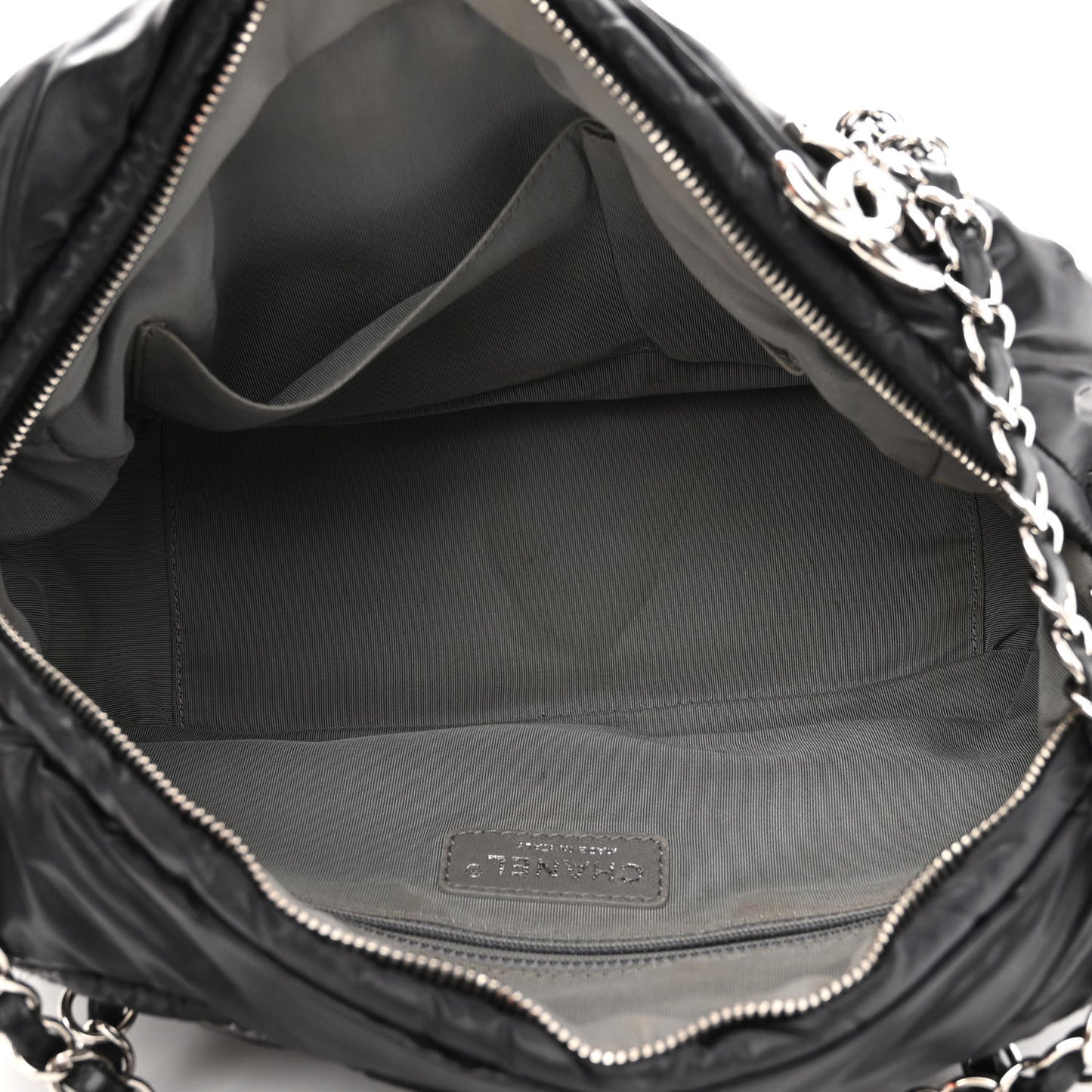 Nylon Quilted Tweed Stitch Bubble Camera Case Black