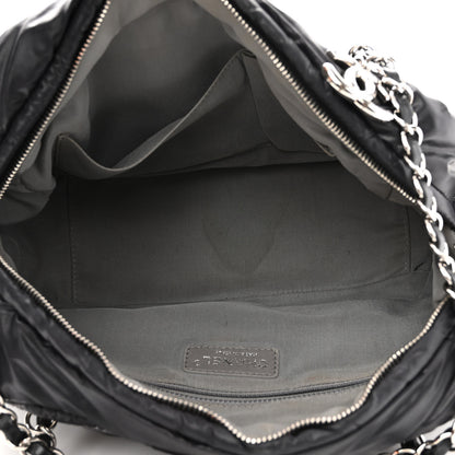 Chanel Nylon Quilted Tweed Stitch Bubble Camera Case Black 5 of 10
