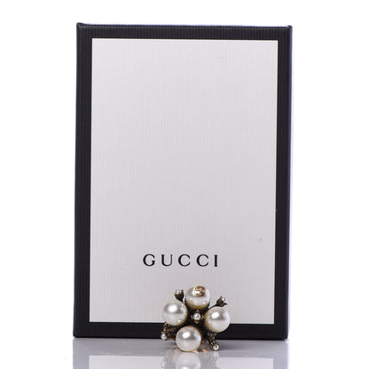 Gucci Metal Pearl Ring 5.25 Aged Gold 7 of 7