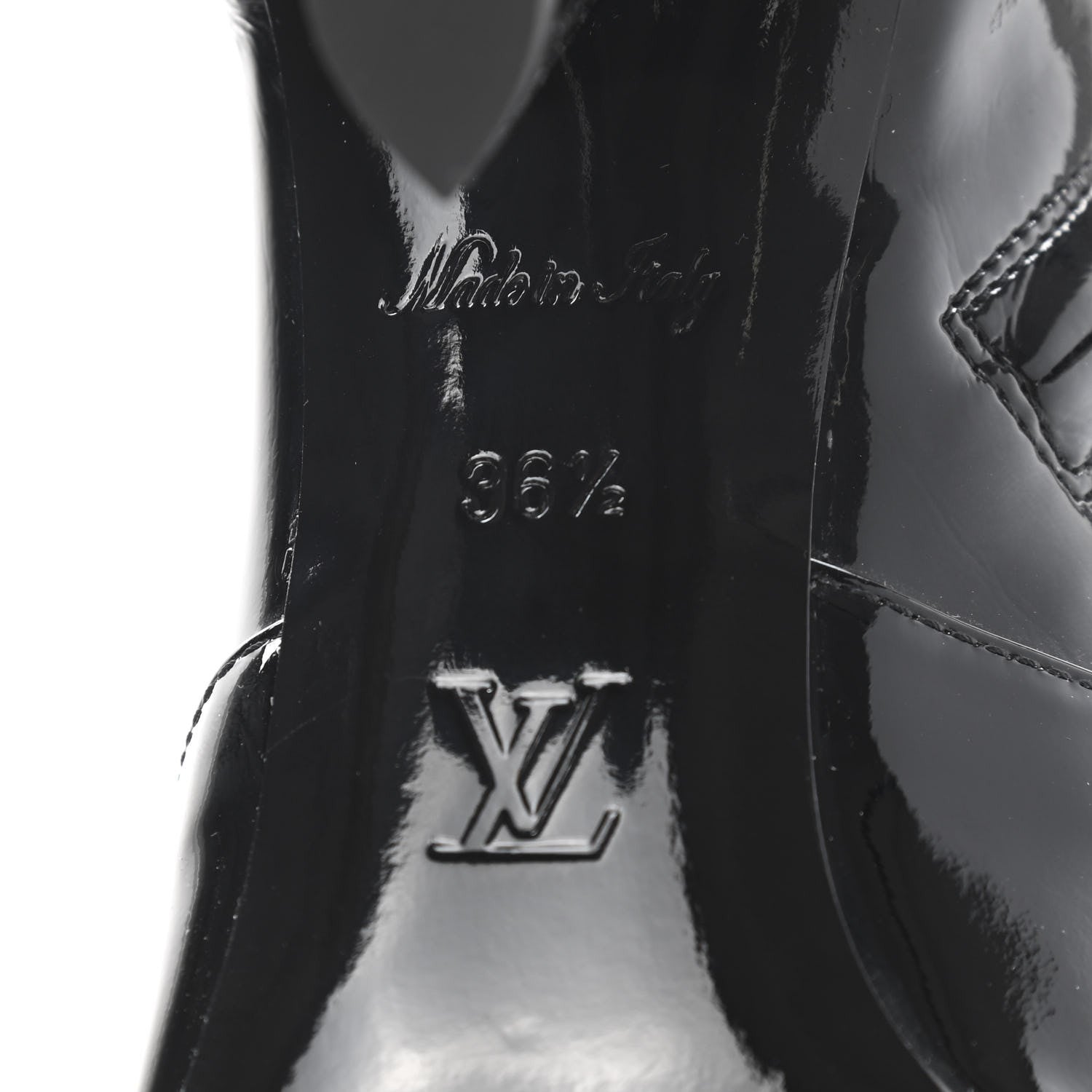 Louis Vuitton Patent Uniformes Silhouette Ankle Boots 36.5 Black 6 of 10