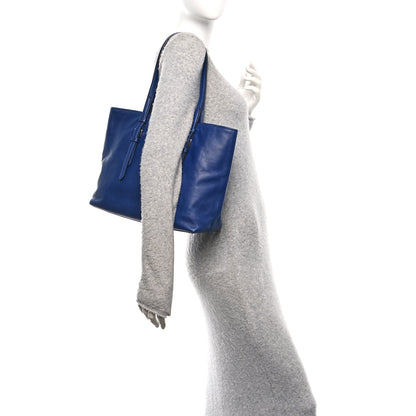 Prada Saffiano Cuir Medium Double Handle Tote Bluette 2 of 9