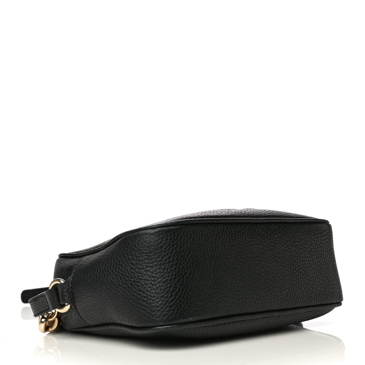 Pebbled Calfskin Small Soho Disco Bag Black