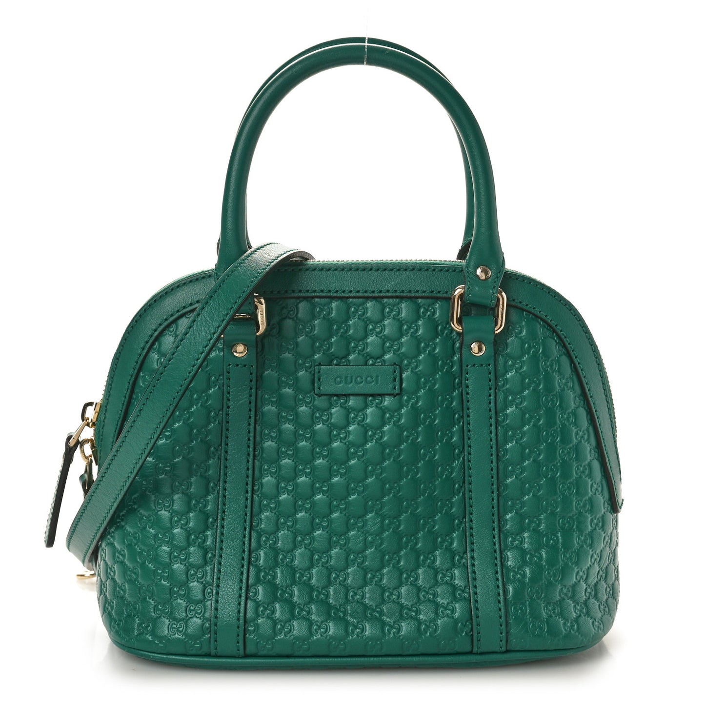 Soft Microguccissima Mini Dome Bag Emerald