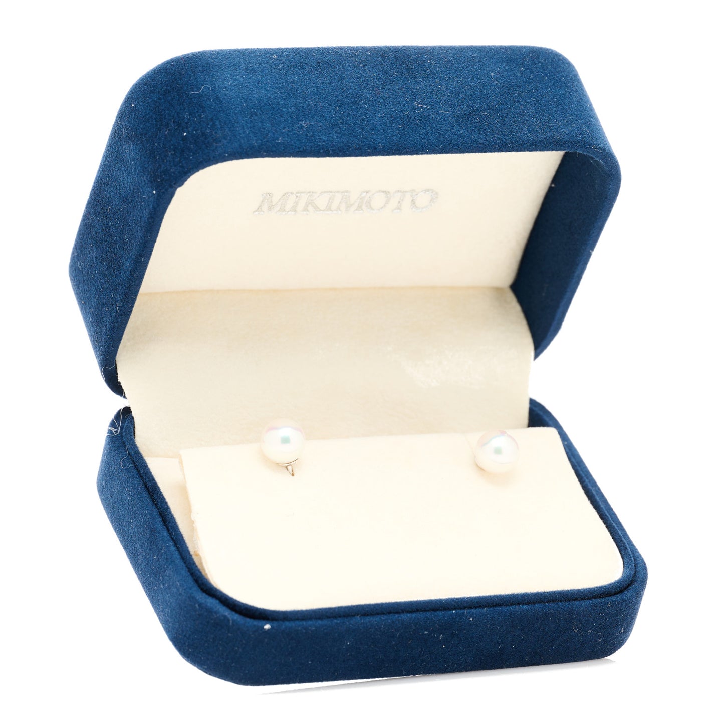 18K White Gold Akoya Cultured Pearl 7-7.5mm Earrings