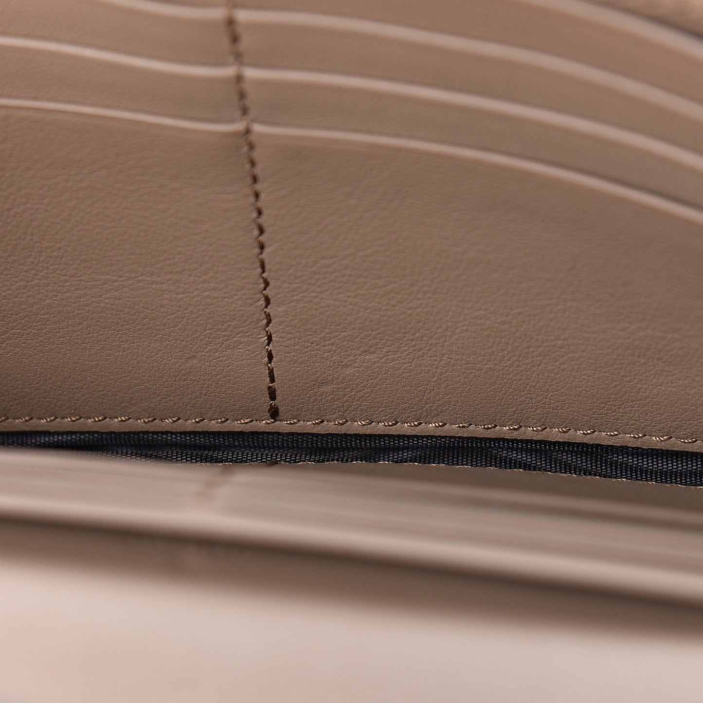 GG Supreme Monogram Dionysus Chain Clutch Wallet Beige Taupe