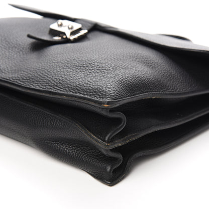 Hermes Taurillon Clemence Sac a Depeche 38 Briefcase Black 9 of 13