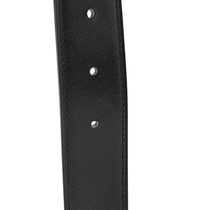 Hermes Box Togo 32mm Belt Strap 90 36 Black Bleu de Prusse 5 of 6