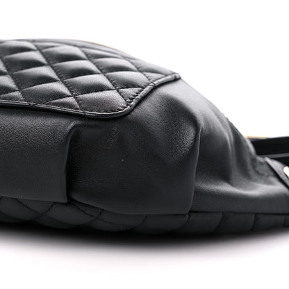 Chanel Lambskin Quilted Waist Bag Fanny Pack Black 9 of 9