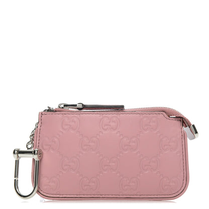 Gucci Guccissima Signature Key Case Carmine Rose 1 of 8