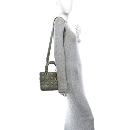 Christian Dior Lambskin Cannage Small My ABCDior Lady Dior Peyote Green 2 of 10
