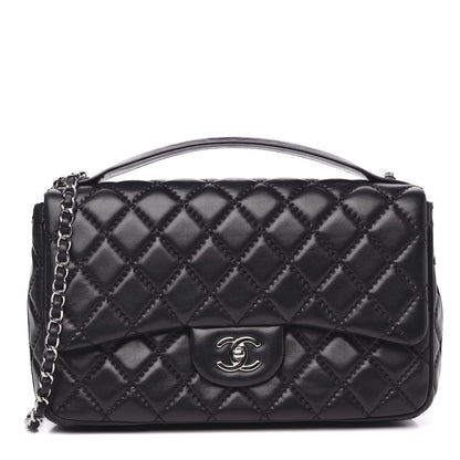 Chanel Lambskin Quilted Jumbo Easy Carry Flap Black 1 of 15