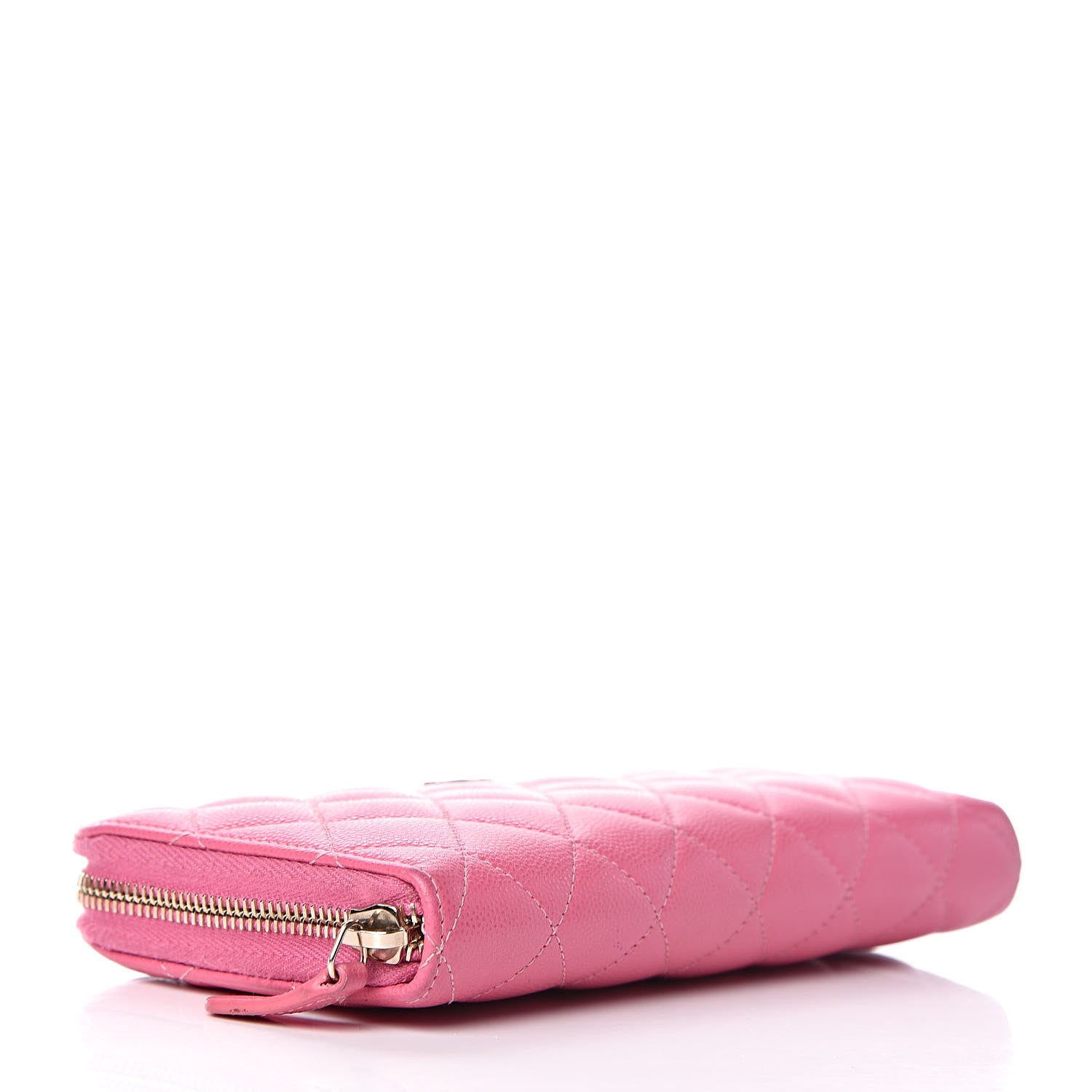 Chanel Caviar Quilted Large Gusset Zip Around Wallet Pink 4 of 15
