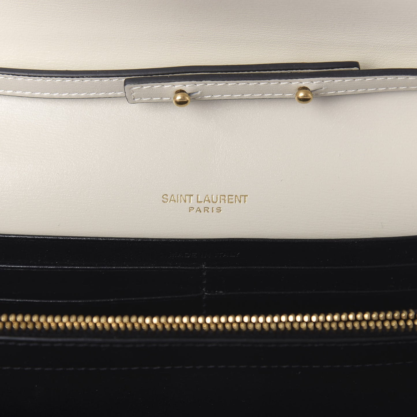 Smooth Calfskin Monogram Sulpice Chain Wallet Black White