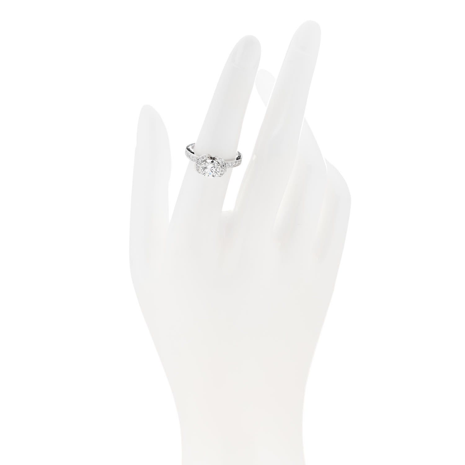 Tiffany Platinum Diamond 1.11ct Ribbon Engagement Ring 52 6 2 of 7