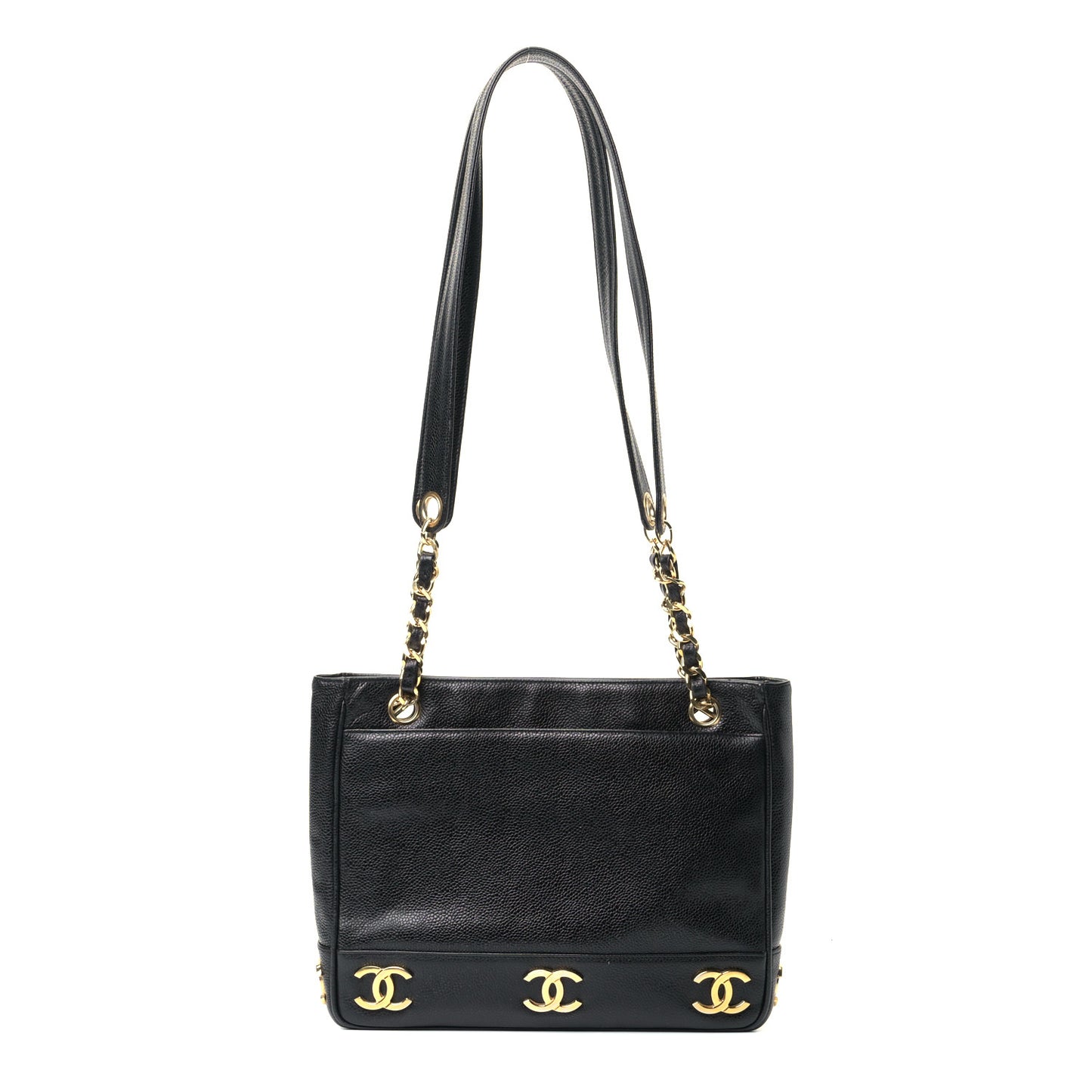 Caviar CC Shoulder Bag Black