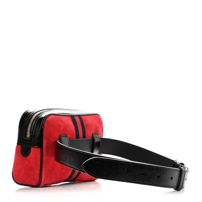 Gucci Suede Small Ophidia Belt Bag 85 34 Hibiscus Red 3 of 10
