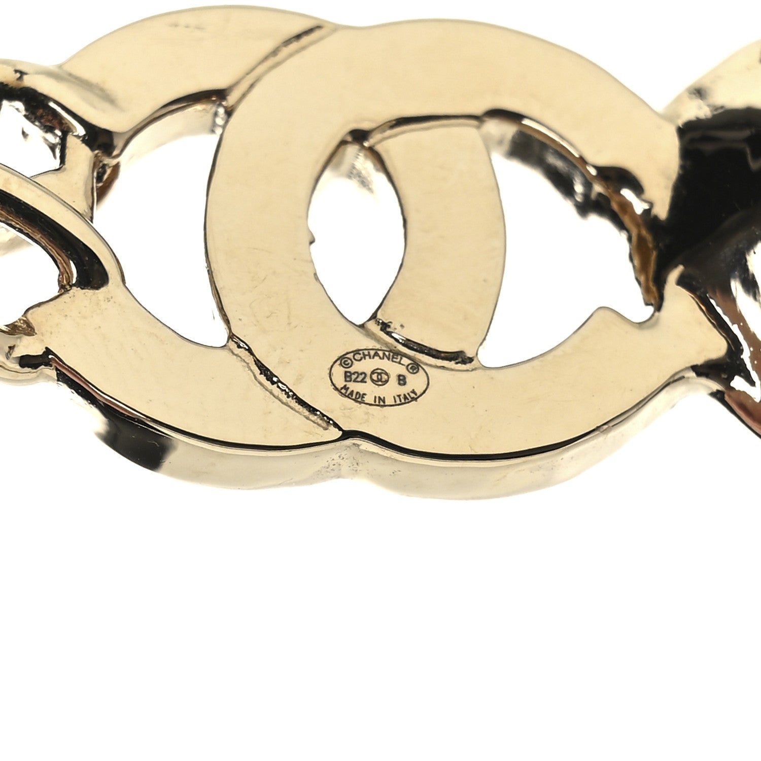 Chanel Metal Lambskin Crystal I Heart CC Choker Necklace Gold Black 4 of 4