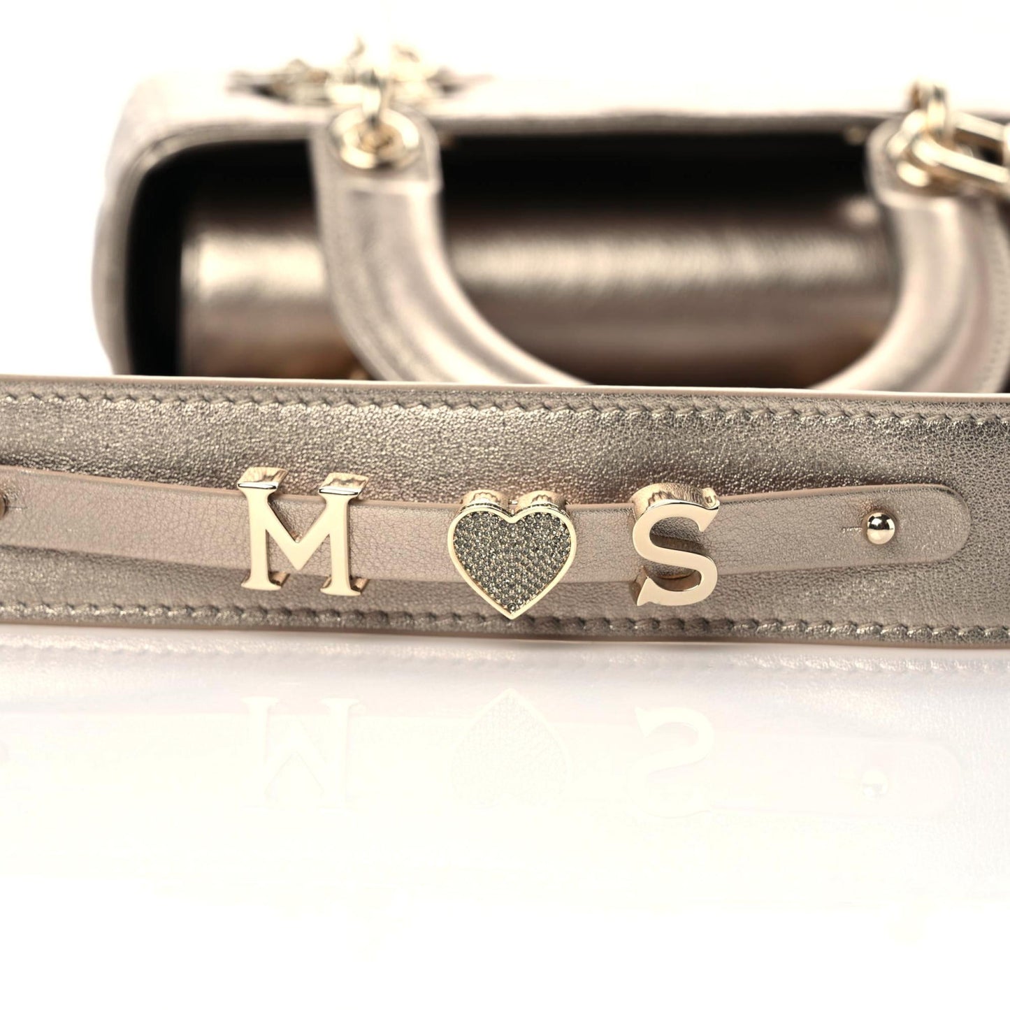 Metallic Calfskin Cannage Small My ABCDior Lady Dior Gold