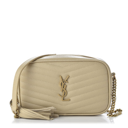 Saint Laurent Grain De Poudre Matelasse Monogram Mini Lou Camera Bag Sea Salt 1 of 10