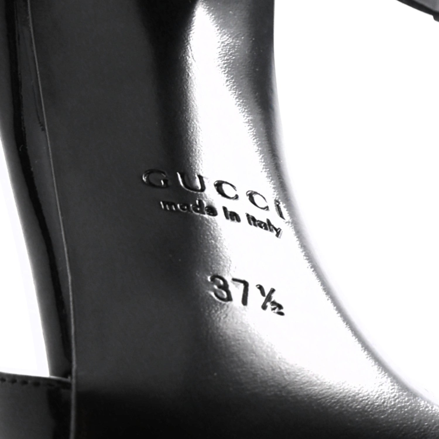 Gucci Vernice Crystal Nappa Charlotte Signoria Slingback Pumps 37.5 Black 8 of 9