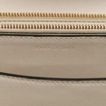Celine Spazzolato Calfskin Medium Classic Box Flap Bag White 7 of 17