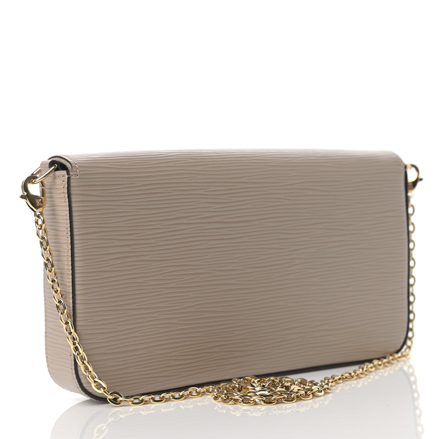 Louis Vuitton Epi Felicie Pochette Chain Wallet Galet 4 of 10
