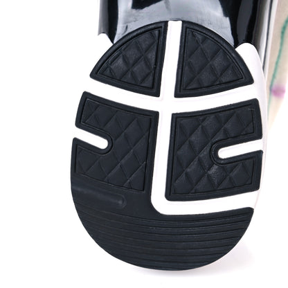 Chanel Wool Suede Calfskin CC Sneakers 38 Multicolor 9 of 18