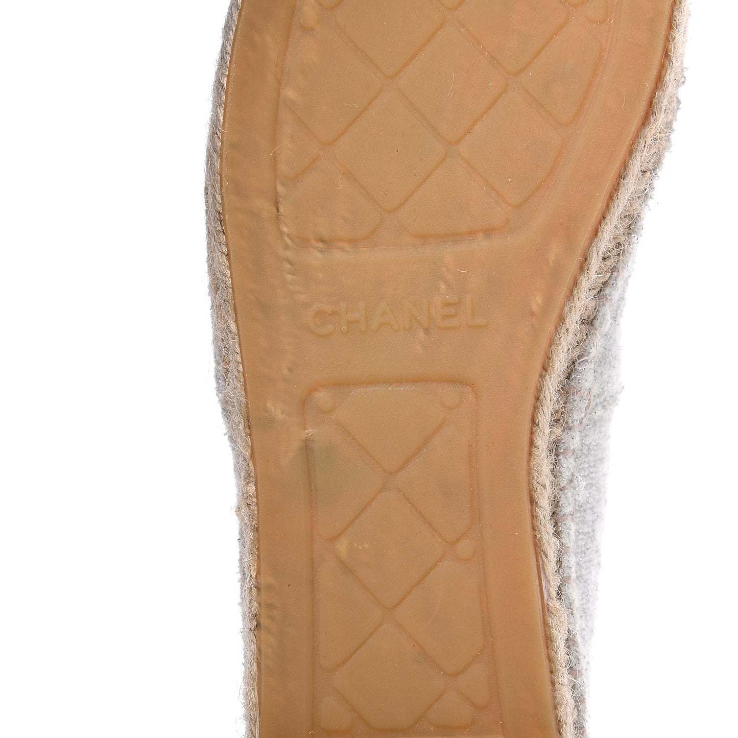 Terry Cloth CC Espadrilles 41 Silver Black