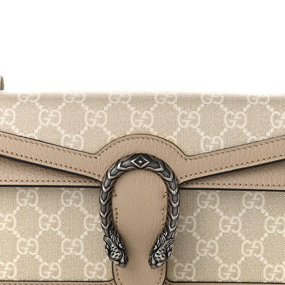 Gucci GG Supreme Monogram Textured Dollar Calfskin Small Rectangular Dionysus Shoulder Bag Beige Mystic White Oatmeal 7 of 9