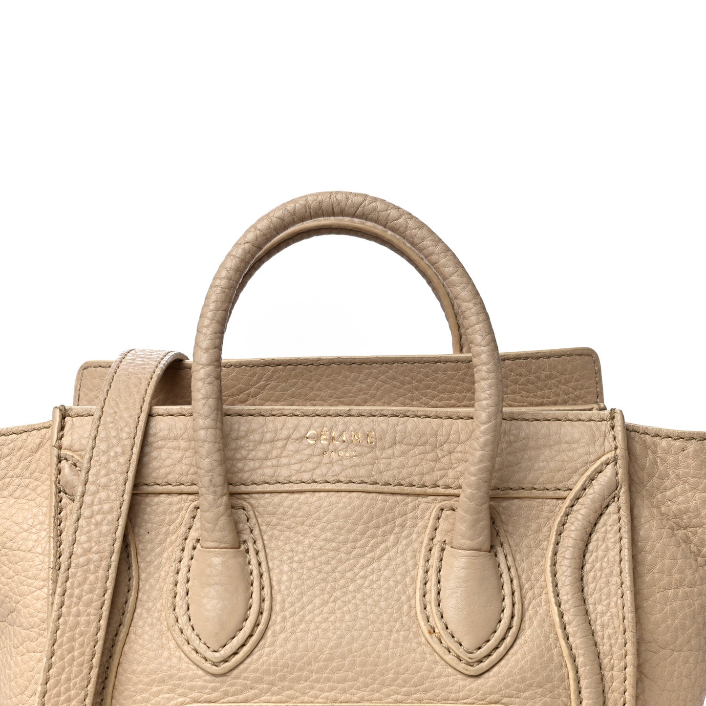 Pebbled Calfskin Nano Luggage Dune